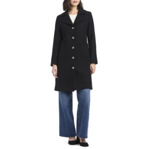 Womens Relaxed Wool Blend Topper Coat