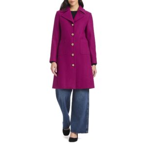 Womens Relaxed Wool Blend Topper Coat
