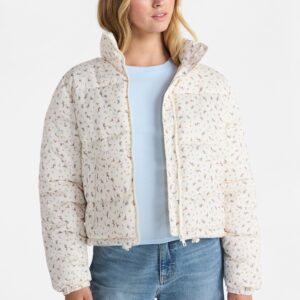 Women's and Women's Plus Cinched Puffer Jacket, Sizes XS-4X